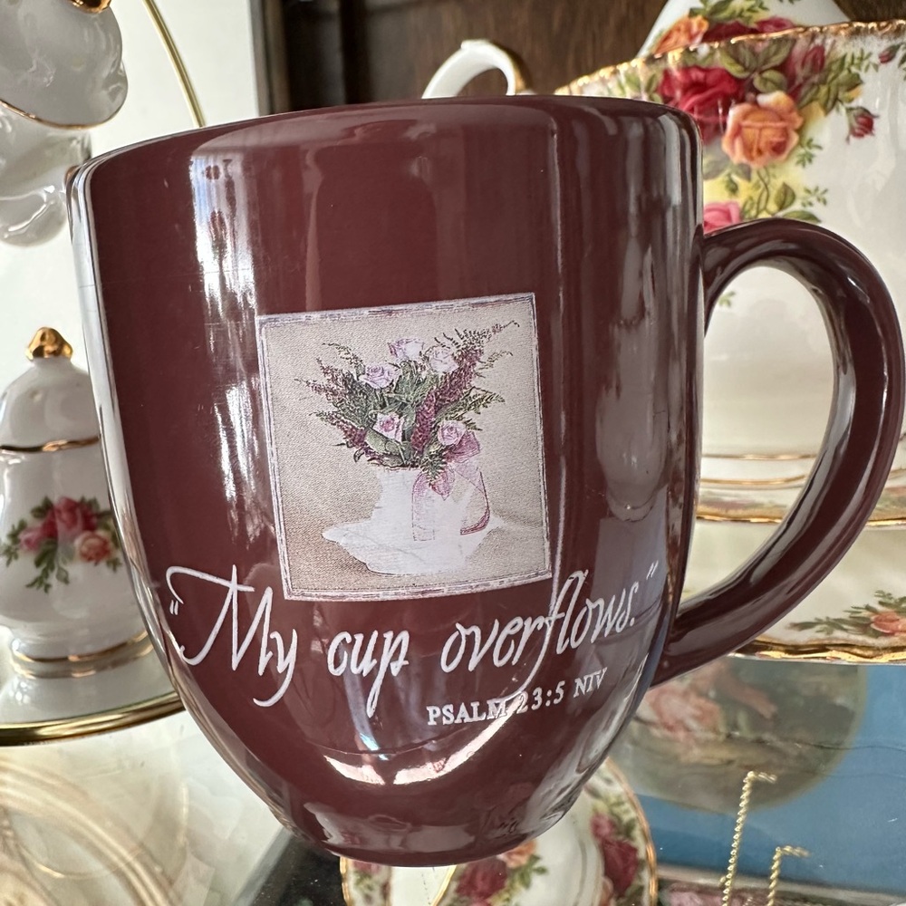 “My Cup Overflows” Inspirational Mug of Blessings